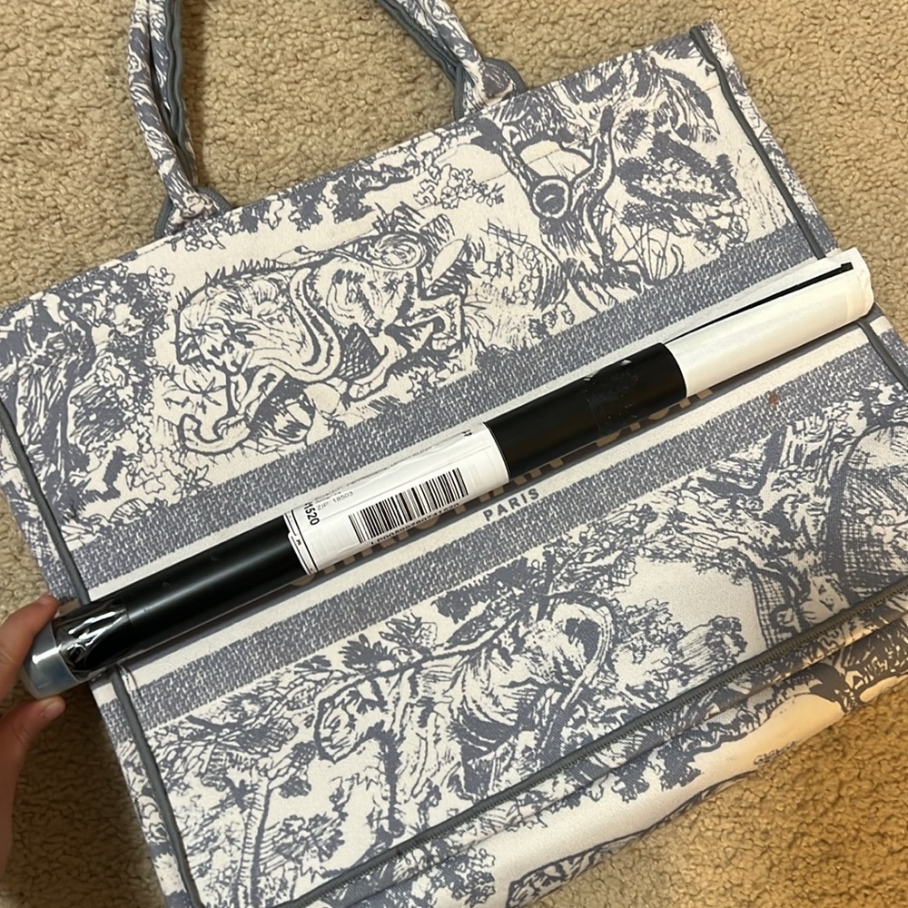 Animal print fabric book tote